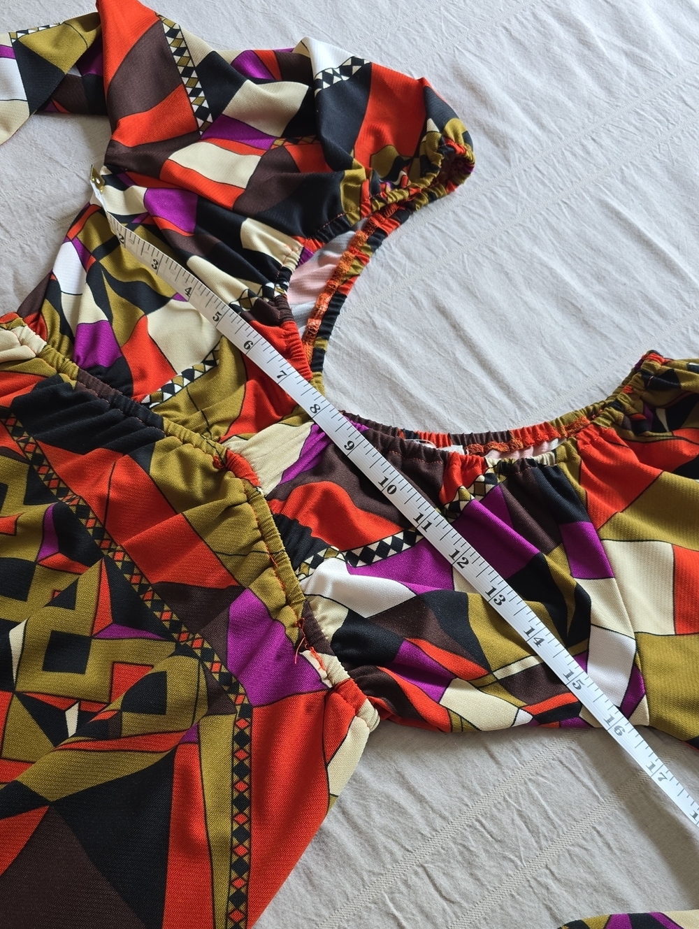 Joy Joy Geometric Mid-Mod Midi Dress Size XS - Picture 5 of 17